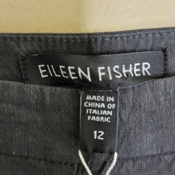 NWT Eileen Fisher | Linen Viscose Stretch Pants Size 12 - Picture 3 of 6